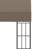 vidaXL Altana przyścienna, 6 x 3 m, taupe, tkanina