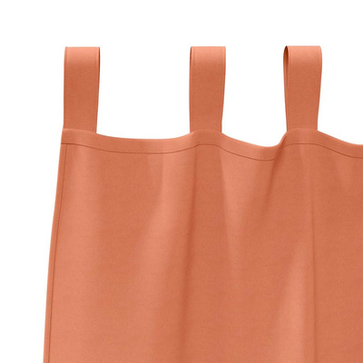 Firany blackout z kółkami 2 pcs terakota 245 x 140 cm Poliester