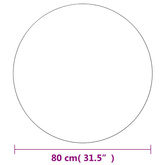vidaXL Lustro ścienne bez ramy, okrągłe, 80 cm, szkło