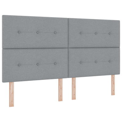 Łóżko z box spring LED z materacem jasnoszary 180 x 200 cm