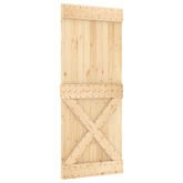 Drzwi przesuwne Naturalny i czarny 85 x 210 cm