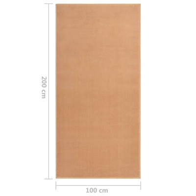 Chodnik dywanowy, BCF, beżowy, 100x200 cm vidaXL