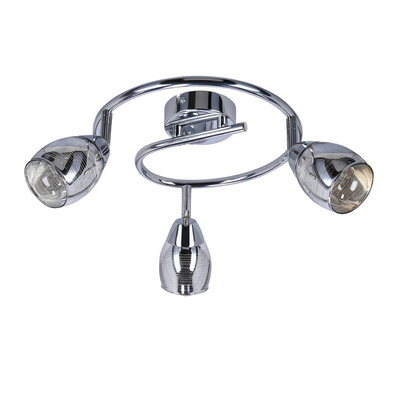 Lampa sufitowa MILTON reflektor ze szklanymi kloszami regulowana 3-punktowa do kuchni