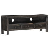 vidaXL Szafka pod TV, czarna, 120 x 30 x 45 cm, lite drewno mango