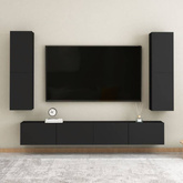 vidaXL Szafki telewizyjne, 2 szt., czarne, 30,5x30x110 cm