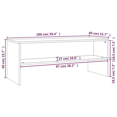 vidaXL Szafka pod TV, betonowy szary, 100x40x40 cm