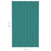 Panel dachowy 12 pcs zielony 80 x 45 cm Stal galwanizowana
