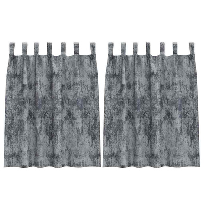 Zasłony z weluru 2 pcs Srebrnoszary 140 x 140 cm Aksamit