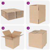 Pudełko składane 50 pcs Naturalny 20 x 20 x 20 cm Tektura