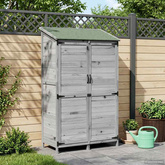 Shed ogrodowy Szary 106,5 x 56 x 176 cm Drewno Świerkowe