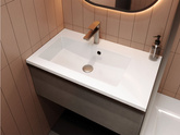 Umywalka BARCELONA 700 L MIRASTONE SZARA