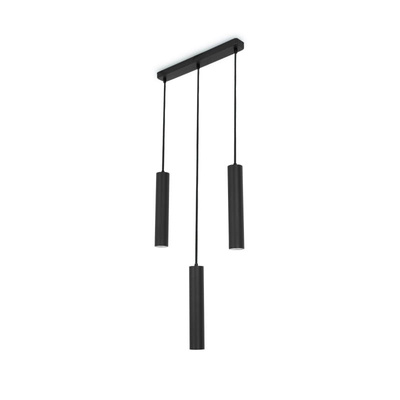 Lampa Wiszaca trzy czarne tuby GU10 Abruzzo Trotti