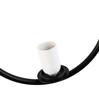 Lampa Wisząca Czarna Kula Mleczna Abruzzo Rossi E27