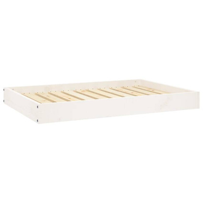 vidaXL Legowisko dla psa, białe, 91,5x64x9 cm, lite drewno sosnowe