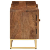 vidaXL Szafka pod TV, 110x30x40 cm, lite drewno mango i żelazo