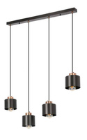 Lampa wisząca Olena czarna 4-punktowa metalowa nad stół do jadalni