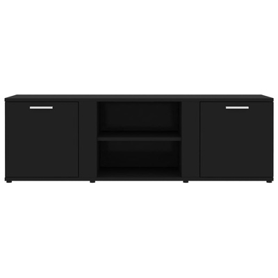 vidaXL Szafka pod TV, czarna, 120x34x37 cm, materiał drewnopochodny
