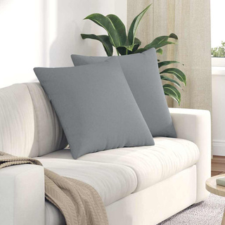 Poduszki na sofę 2 pcs Jasnoszary 80 x 80 cm tkanina