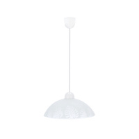 Alcara Lampa Wisząca 1X60W E27 Klosz Biały Z Wzorem