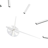 vidaXL Zegar ścienny 3D, nowoczesny design, 100 cm, XXL, srebrny