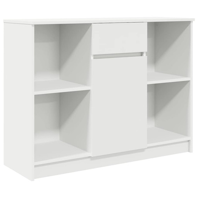 Komoda z szufladą Biała 101x35x76 cm Drewno klejone