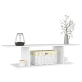 Wisząca szafka telewizyjna, biała, 103x30x26,5 cm, płyta