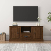 vidaXL Szafka pod TV, brązowy dąb, 100x35,5x45 cm