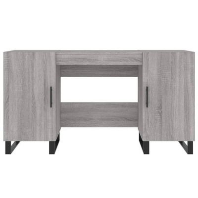 vidaXL Biurko, szary dąb sonoma, 140x50x75 cm, materiał drewnopochodny wariant 7