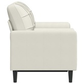 2-osobowa sofa z poduszkami, kremowa, 120 cm, aksamit