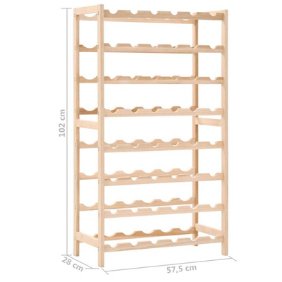 vidaXL Stojak na wino z drewna cedrowego, 57,5 x 28 x 102 cm