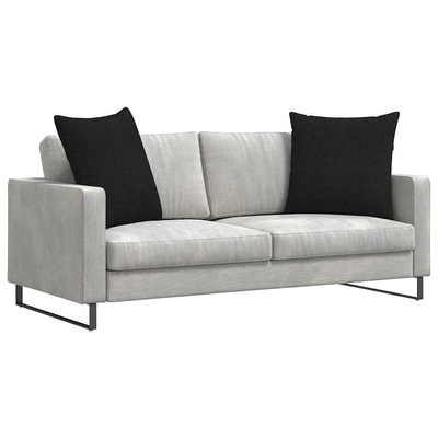 Poduszki na sofę 2 pcs Czarny 80 x 80 cm tkanina