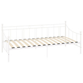 Rama leżanki, biała, metalowa, 90 x 200 cm