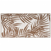 vidaXL Dywan zewnętrzny, brązowo-biały, 100x200 cm, dwustronny