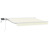 Ręczny ramowy zewnętrzny markizowy z LED 3,5 x 2,5 m