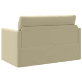 Sofa Bed Kremowy 124 x 71 x 78 cm Sztuczna skóra