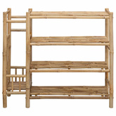 Stojak na buty z półką Naturalny 88 x 27 x 80 cm Bambus