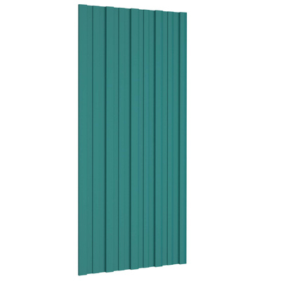 Panel dachowy 36 pcs zielony 100 x 45 cm Stal galwanizowana