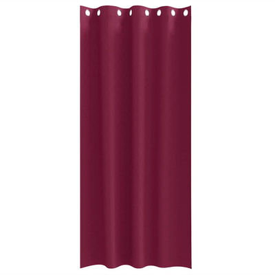 Firany blackout z kółkami 2 pcs Czerwone wino 260 x 140 cm