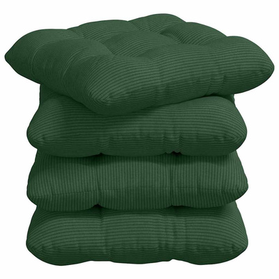 Poduszki na siedziska 4 pcs Ciemna zieleń 45 x 45 cm