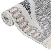 vidaXL Dywan, czarno-szary, 160x230 cm, bawełniany