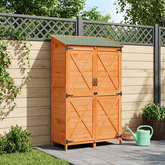 Shed ogrodowy brązowy 106 x 56 x 176,5 cm Drewno Świerkowe