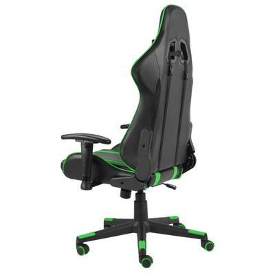 Obrotowy fotel gamingowy, zielony, PVC vidaXL