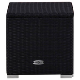 vidaXL 3-częściowy zestaw, leżaki ze stolikiem, polirattan, czarne