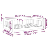 vidaXL Legowisko dla psa, 95,5x65,5x28 cm, lite drewno sosnowe model standard