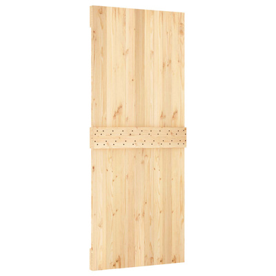 Drzwi przesuwne 85 x 210 cm Lite Drewno Sosnowe (Nieobrobione)