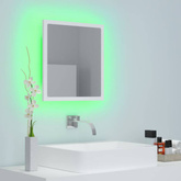 vidaXL Lustro łazienkowe LED, białe, 40x8,5x37 cm, akryl