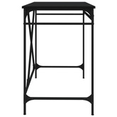 vidaXL Biurko, czarne, 100x50x75 cm, materiał drewnopochodny i żelazo