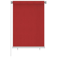 vidaXL Roleta zewnętrzna, 100x140 cm, czerwona, HDPE