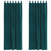 Zasłony zaciemniające 2 pcs Ciemna zieleń 140 x 225 cm Aksamit
