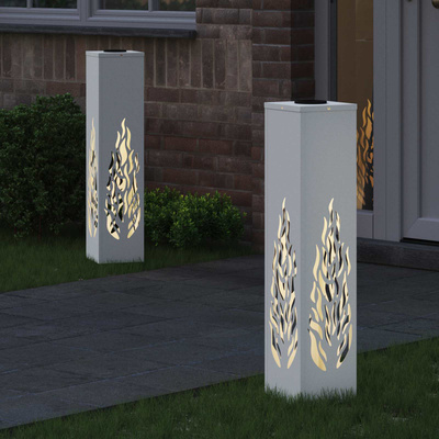 Słoneczna LED lampa na ścieżkę 2 pcs Biały